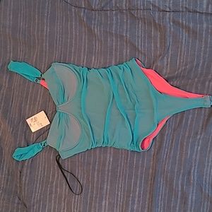 Blue/Pink Knit top bodysuit